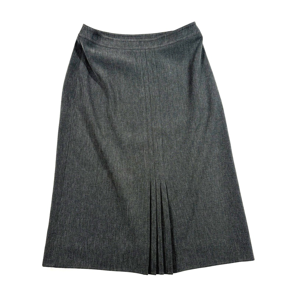 Provence d'amour A-Line‎ Skirt Womens 6 Gray Pleated Midi Career Professional